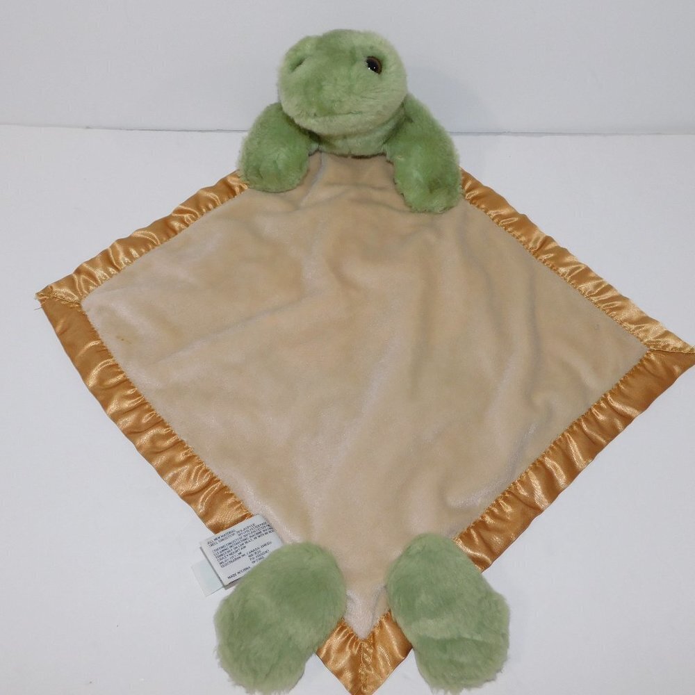 My Banky Green Turtle moseley Brown large Security Blanket baby lovey Nunu
